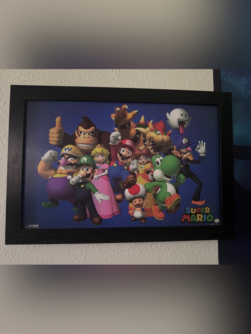 🎮 For Sale: Framed Super Mario Character Poster 🎮